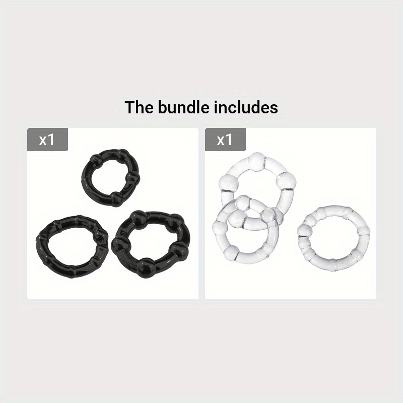 3 PCS Male Penis Cock Ring - Delay Ejaculation Scrotum Binding Ball Stretcher Penis. Enlargement Silicone Cock Ring Sex Toy For Men - Waterproof. Non-Killing Sperm. No Battery Required