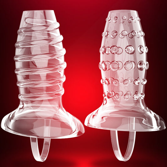 6PCS Penis Extender Erection Condoms Reusable Penis Sleeve Dick Enlargement Sex Toys Cock Ring for Men Delayed Ejaculation Toys