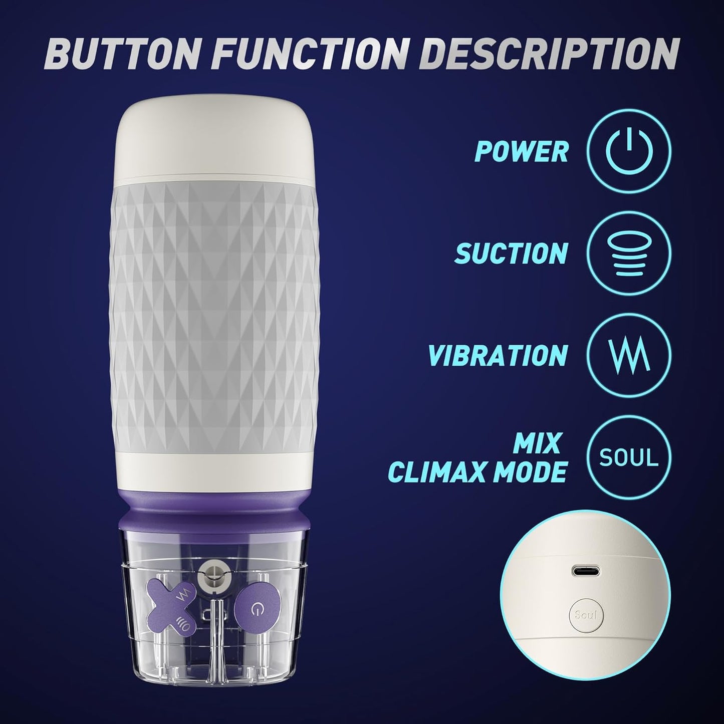 Automatic Male Masturbator.Male Masturbators Cup with 8 Vibrating & Sucking Modes. Pocket Sexual Juguetes Cup.Sucking Pussy Penis Suction Pump Sleeve. Electric Adult Sex Toys for Men Pleasure