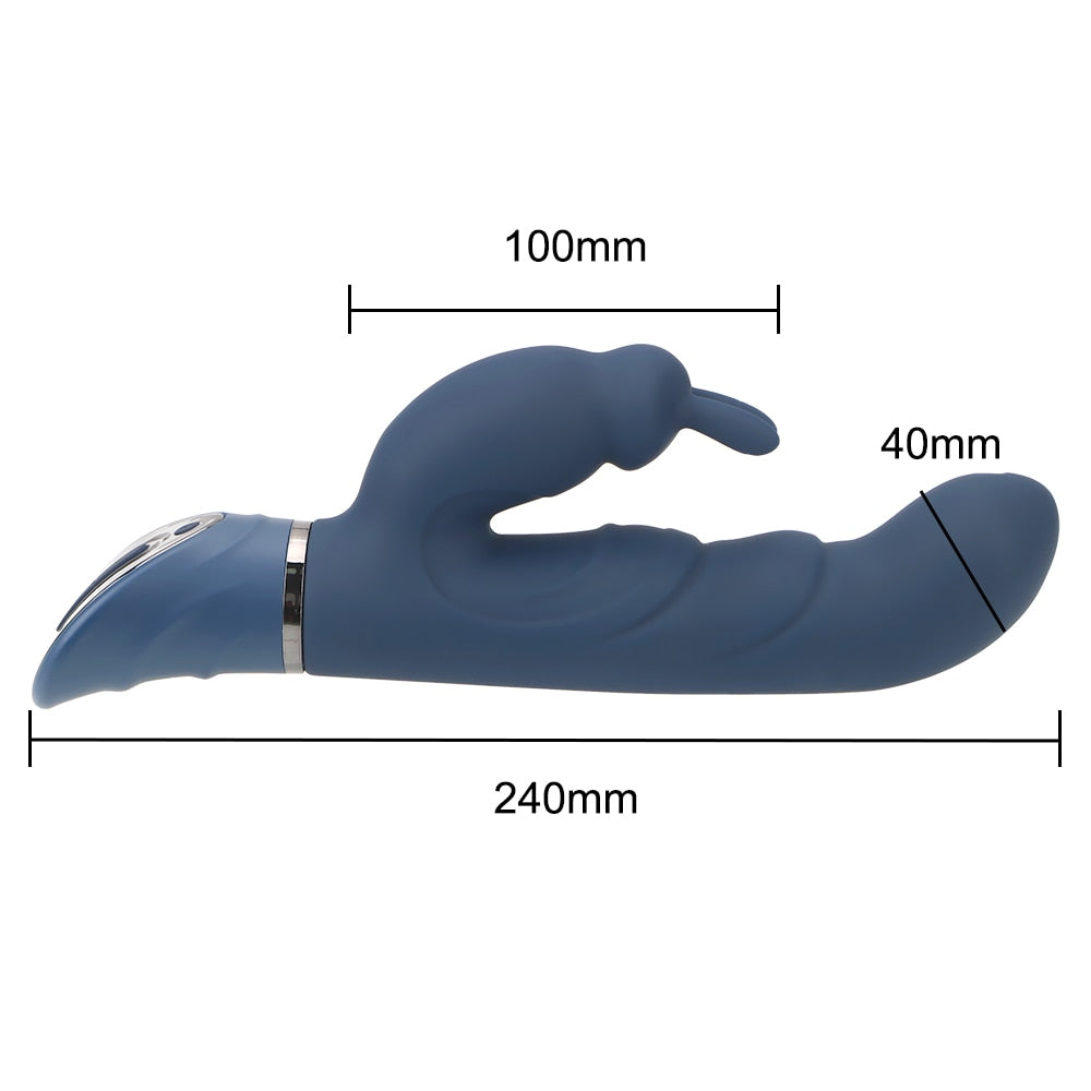 IKOKY Rabbit Vibrator G Spot Dildo Vibrator for Women 10 Vibration Modes .Waterproof Bunny Vibrator Clitoral Vibrator Sex Toys