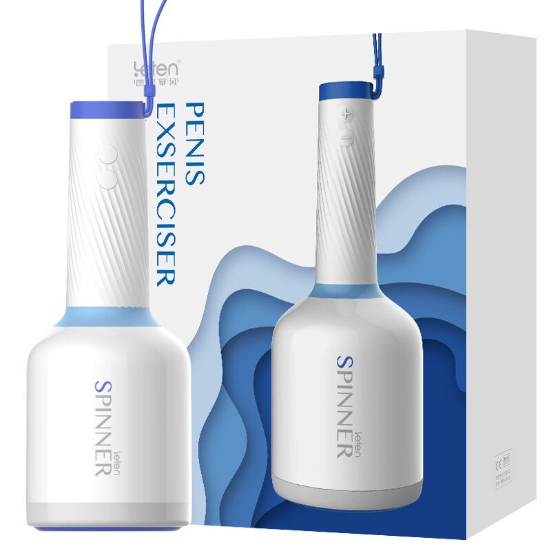 Leten Masturbators Cup Glans Penis Training Sex Toys for Men Powerful Lasting 10 Speed Telescopic and Rotation Strong Vibrating