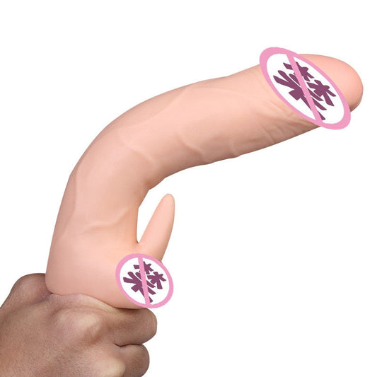 Leten Super Soft Huge Dildo Realista for Lesbian Deep Waterproof G Spot Clitoris Stimulator Dildo Vibrator Sex Toys for Women