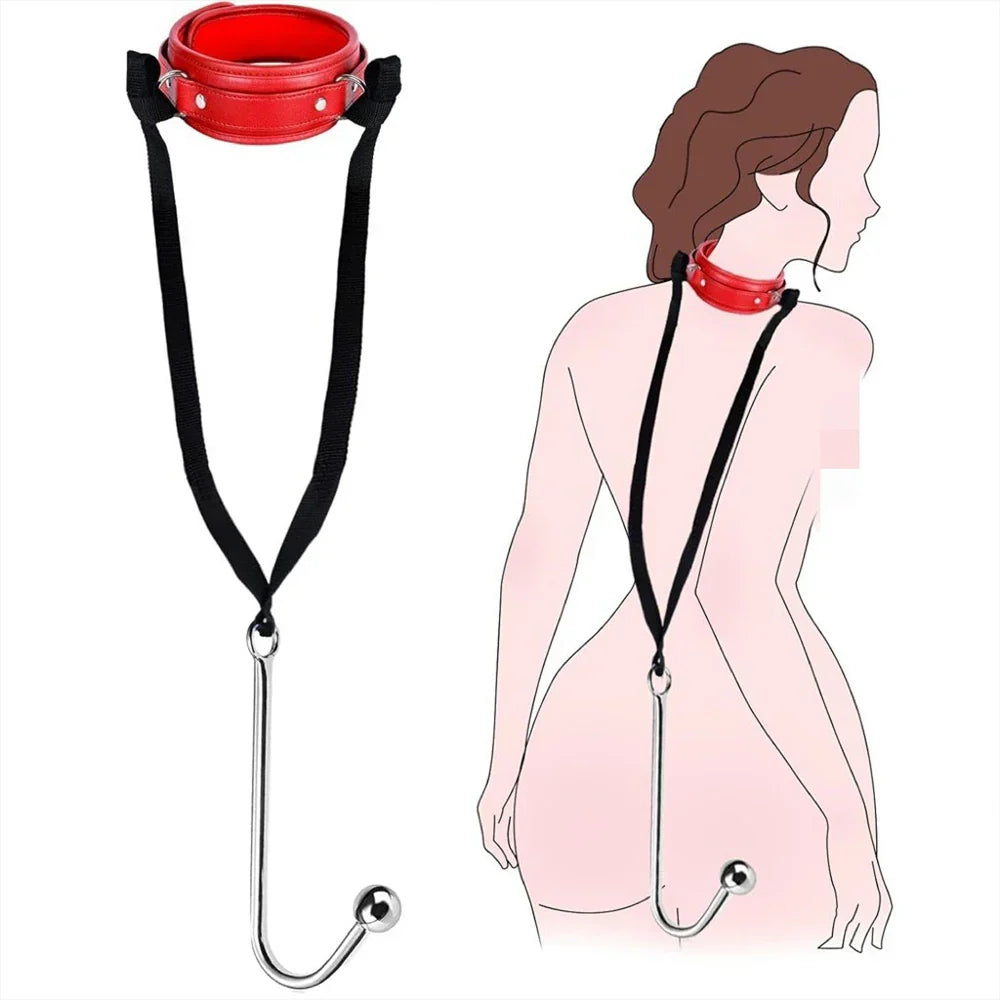 ชุดรัดกาม BDSM สำหรับผู้ใหญ่ กุญแจมือ/ข้อเท้า หนัง ปรับขนาดได้ ปลอกคอ ปลั๊กทวาร สำหรับคู่รัก ของเล่นสวมบทบาท SM