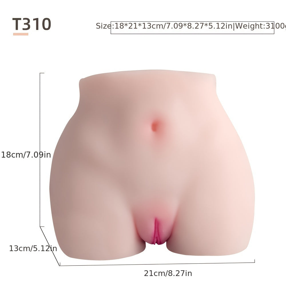 [ผิวสัมผัสเหมือนจริง] ของเล่นช่วยสำเร็จความใคร่ชายแบบ 2-in-1 ที่สมจริง - ตุ๊กตาผู้ใหญ่ TPE เนื้อนุ่มเหมือนจริงพร้อมช่องคลอดและทวารหนักที่มีรายละเอียด กระเป๋าน้องสาวเครื่องนวดชาย ไม่ต้องใช้แบตเตอรี่ สูง 8.3 นิ้ว