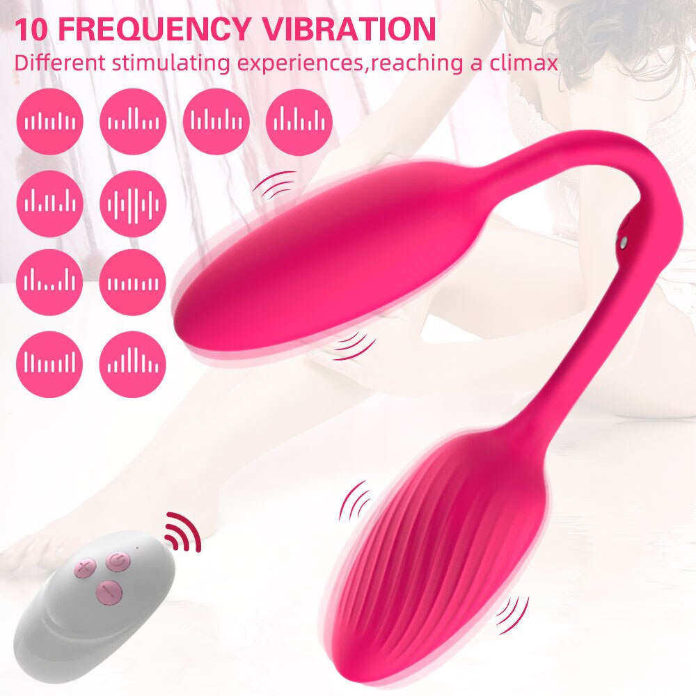 10ความถี่สั่นสะเทือนไข่ Kegel Ball รีโมทคอนโทรล G-Spot กระตุ้นช่องคลอด Anal Plug Butt Plug เร้าอารมณ์เซ็กซ์ทอยสำหรับคู่