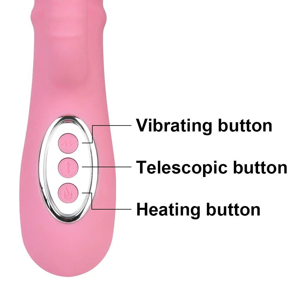 เครื่องนวดช่องคลอดและจุดจี 12 ระบบสั่น 5 โหมด ยืดหดได้ Dildo มีระบบทำความร้อน เครื่องสั่นเลียลิ้น กระตุ้นปุ่มกระสัน
