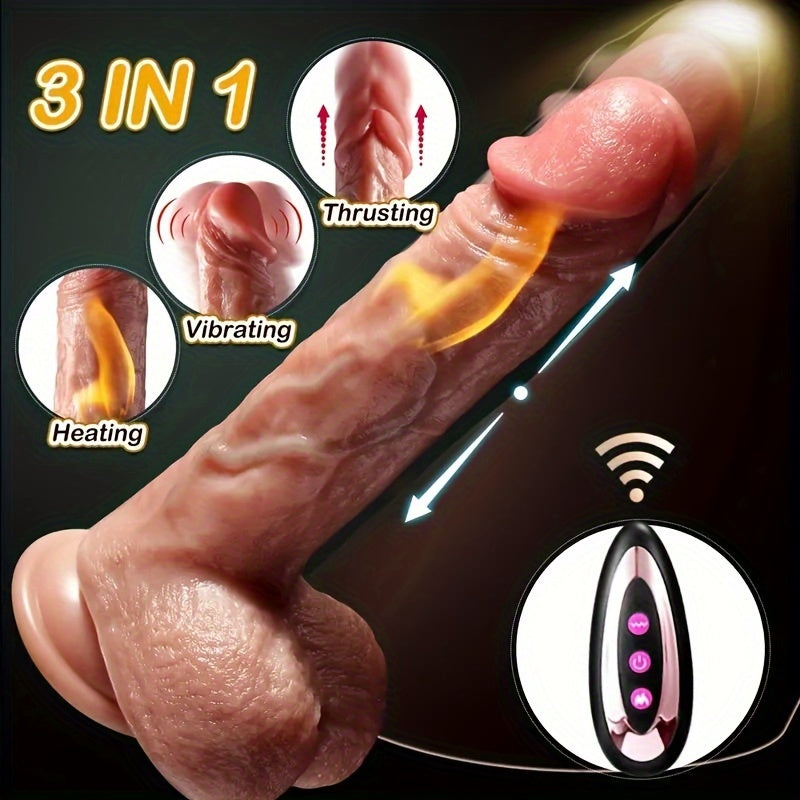 Lovely 9.1 Inch Liquid Silicone Dildo with Remote. USB Powered. Multiple Modes. Suitable for Men and Women. Realistic Feel