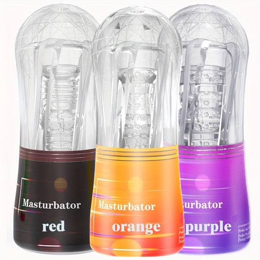 Transparent Crystal Masturbation Cup Male Use Masturbation Penis Exerciser Adult Supplies