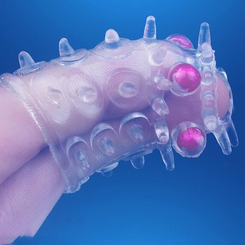 Clear Rubber Penis Rings with Beads for Men: Flexible. Waterproof. and No Battery Required - Adult Sex Toy for Enlargement and Delayed Ejaculation