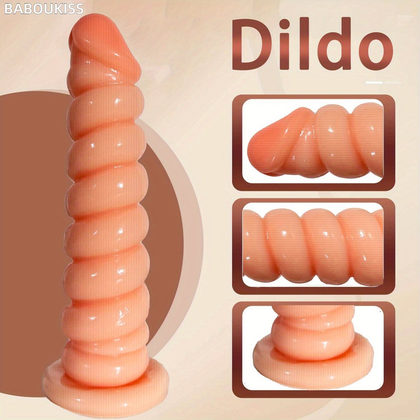 Dildo: Flexible PVC Anal Toy with Striped Design for Anal Training and Pleasure