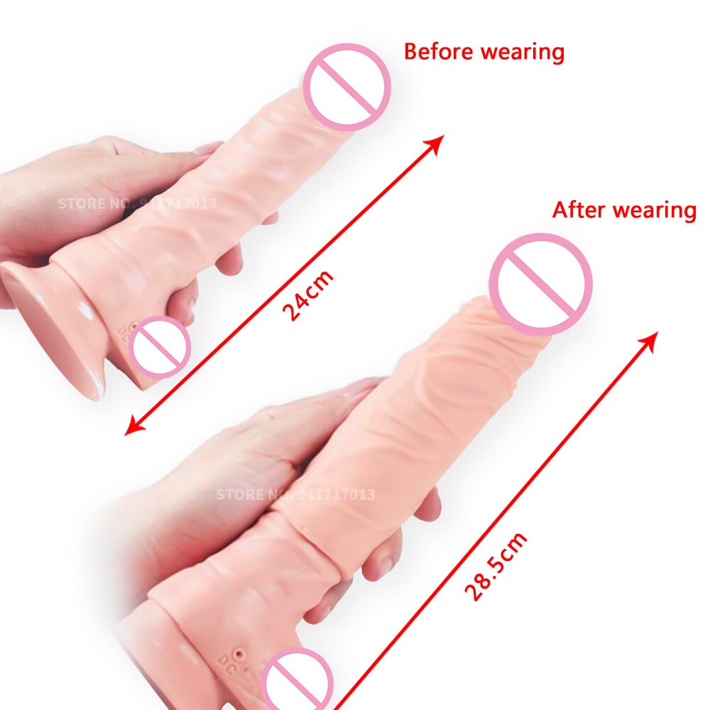 Reusable Liquid Silicone Penis Delay Ejaculation Male Sex Toys