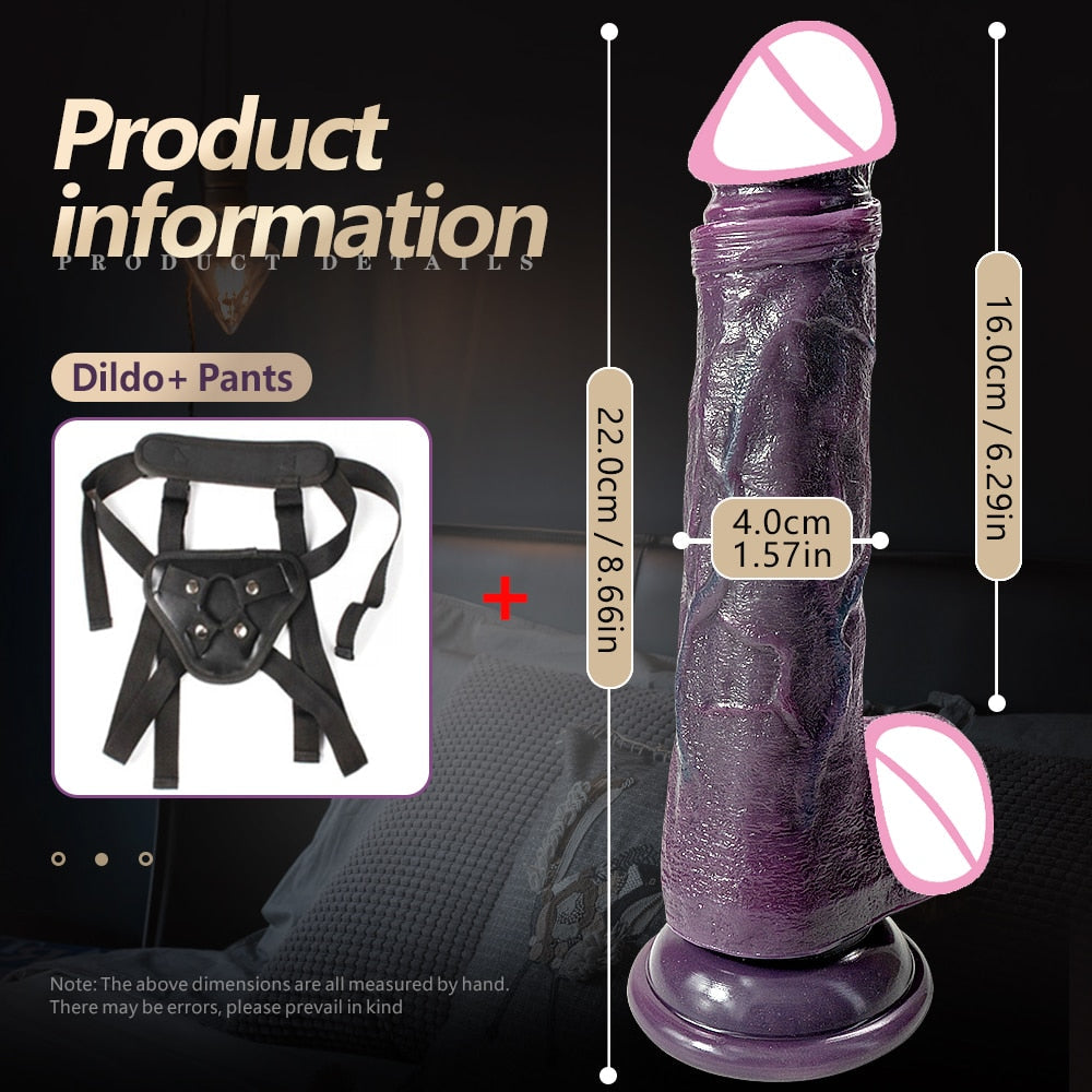 Black large silicone dildo realistic suction cup penis toy fake lesbian dildo sex supplies for men women adult 18+