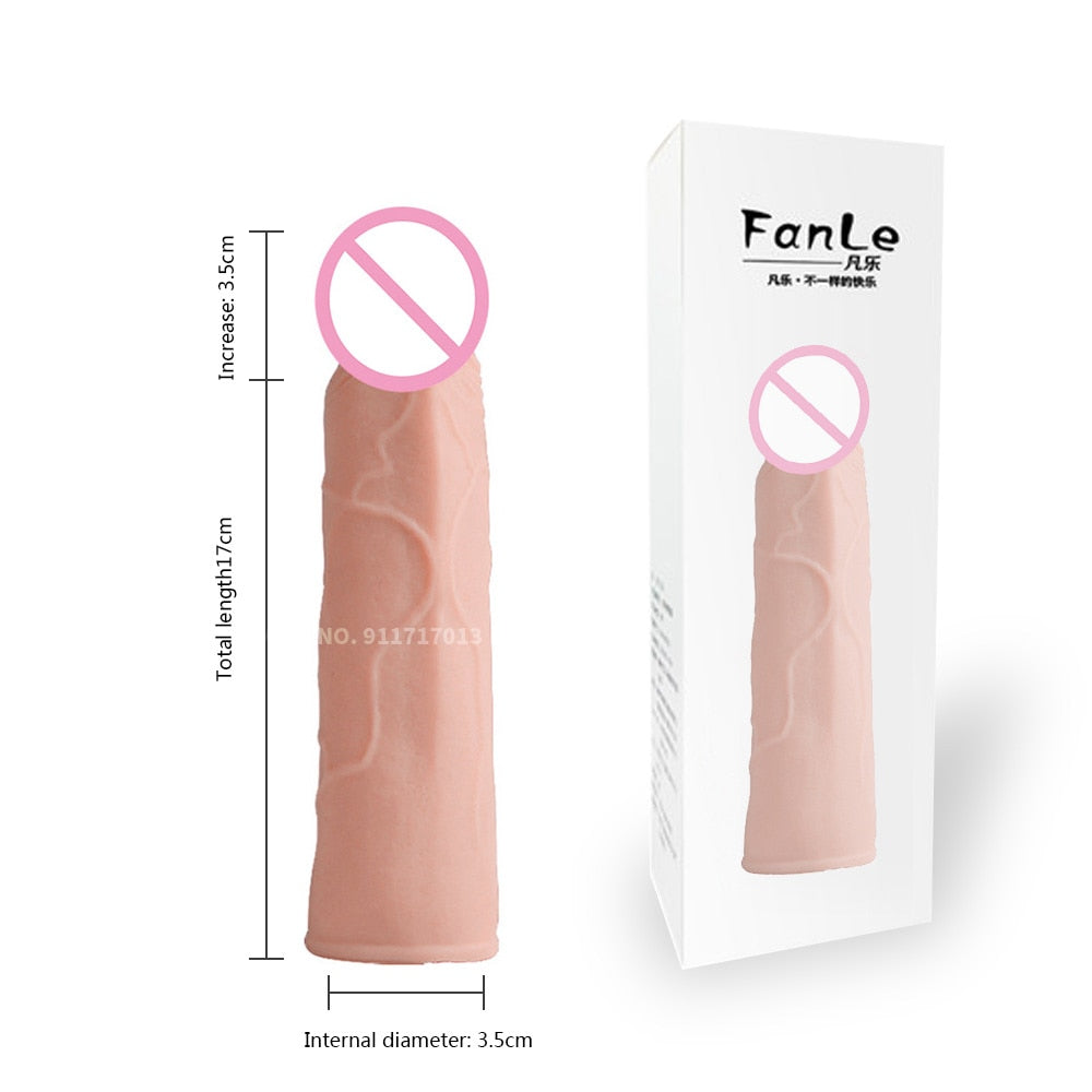 Reusable Liquid Silicone Penis Delay Ejaculation Male Sex Toys