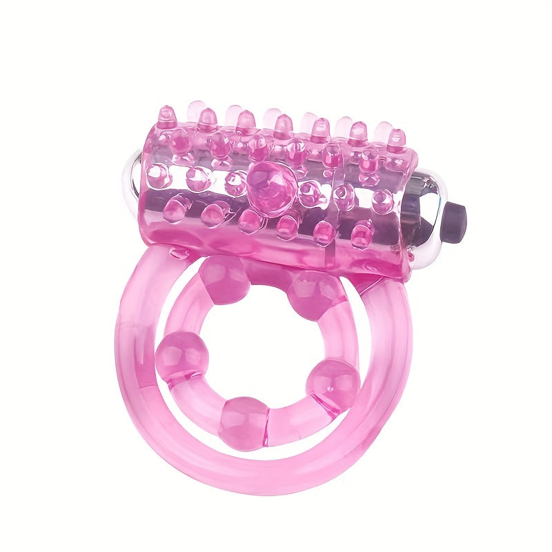 Portable Silicone Delay Ring With Dual Vibrating Circles - Enhance Stamina And Pleasure For Men And Couples