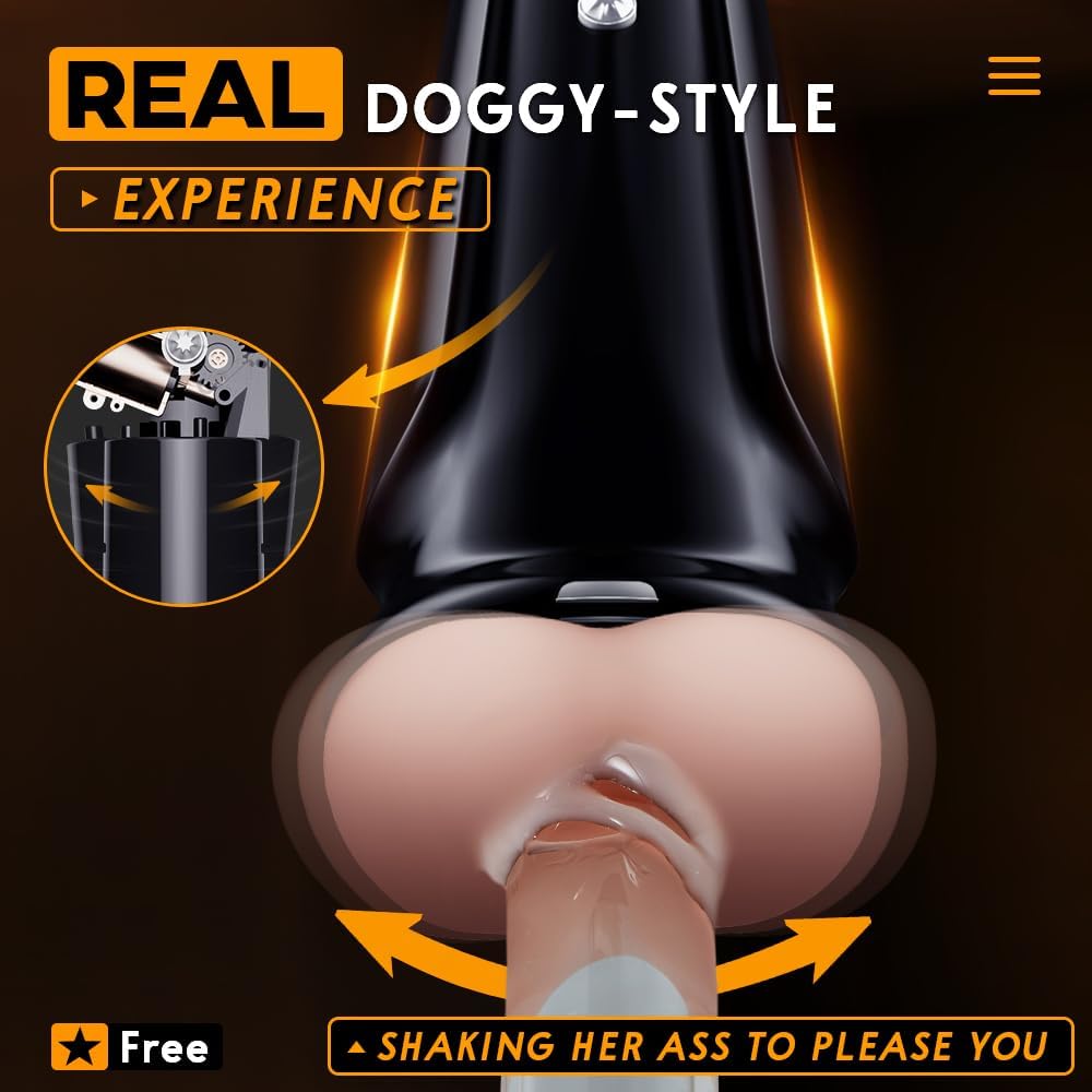 ถ้วยช่วยตัวเองสำหรับผู้ชายแบบอัตโนมัติ 4-in-1 พร้อมฟังก์ชันส่าย ดูดสไตล์ Doggy-Style และดีไซน์แบบทวารหนัก Ulovime ของเล่นช่วยตัวเองสำหรับผู้ชาย แบบออรัล-ทวารหนัก