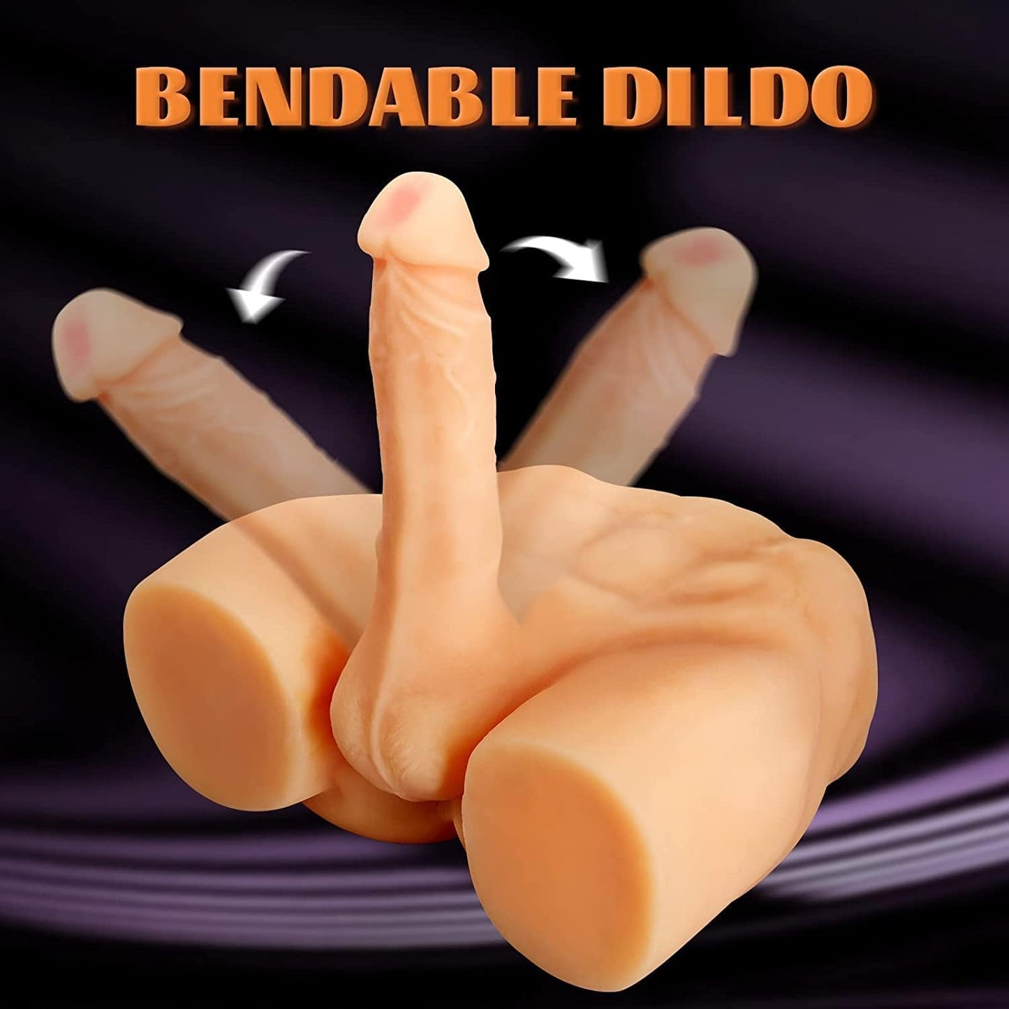 Men's Penis Torso Doll Female Sex Love Doll with Realistic Huge Dildo and Tight Anal for Women Masturbation Couple Sex Fun (11 x 8.2 x 4.7 Inches)