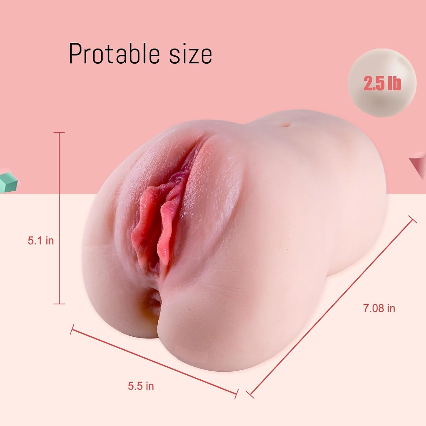 Automatic Male masturbator. 3 Sucking and 7 Vibrating Male Sex Doll. Pocket Pussy with 3D Realistic Pussy Vagina and Anus Channels. Anal Play Doll for Men.Male Sex Toys.Adult Toy for Men.Rechargeable