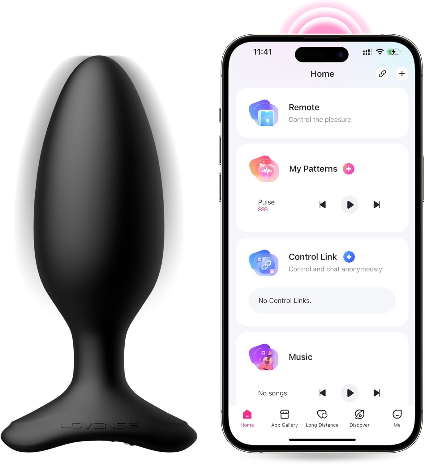 LOVENSE Hush 2 Vibrating Butt Plug 1.75. Silicone Anal Vibrator for Men with Remote Control. Waterproof and Rechargeable Big Plug Vibration Machine for Women. Adult Anal Plug Sex Toys for Couples