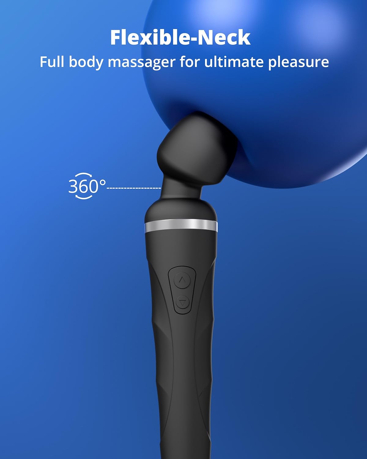 LOVENSE Domi 2 Wand Massager for Women Men. Classic Wand Vibrator. Powerful Stimulator with Dual Rotating Head. Bluetooth App Controlled. Customizable Vibrations Partner Play