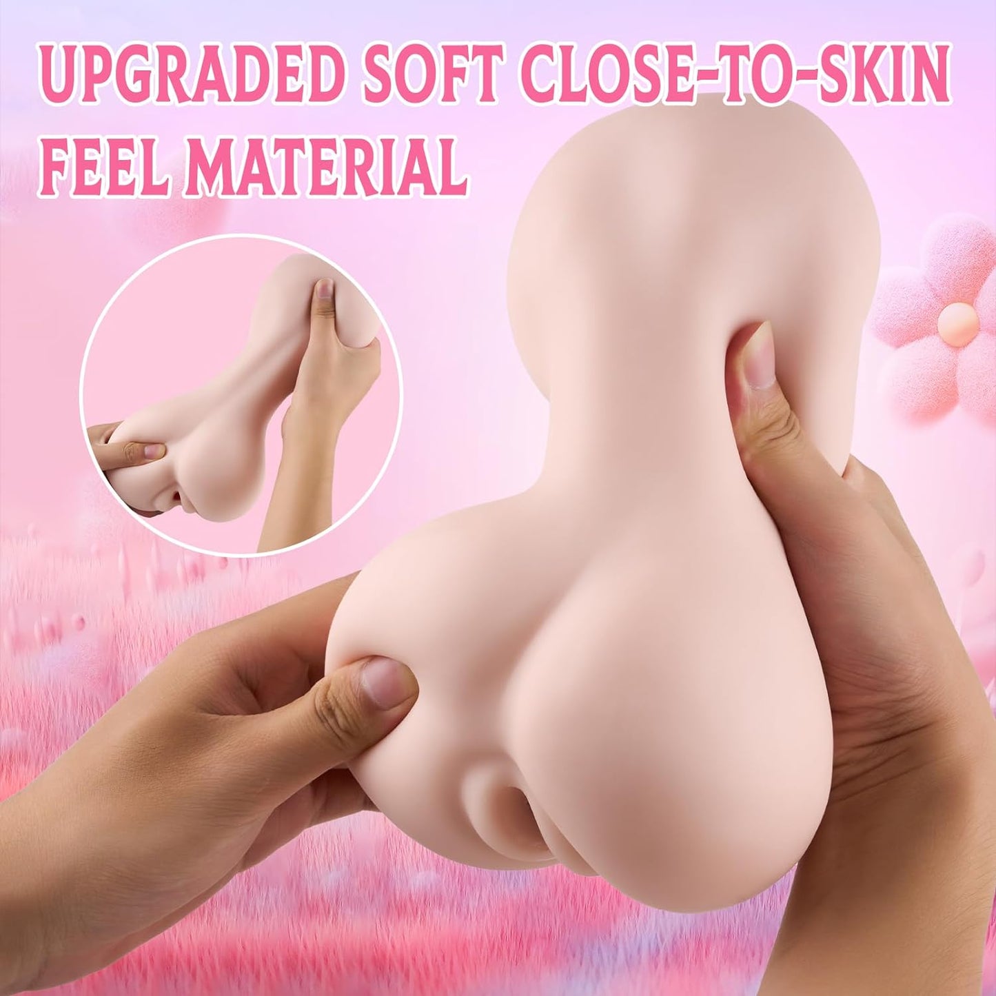 Flexibility Pocket Pussy Lifelike 3D Textured Vagina Masturbating Sex Toy for Men Realistic Loli GirlTextured Man Masturbation Adult Mini Torso Love Doll Pussies Stroker for Pleasure