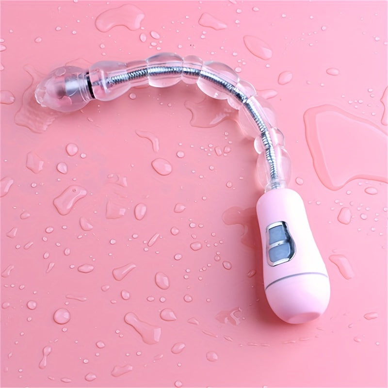 Vibrating Anal Plug 12 Speed Rechargeable Bendable Vibrating Anal Beads Arbitrarily Curved Anal Play Sex Toys