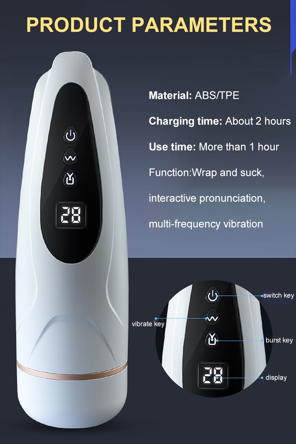 8 Frequency Smart Interactive Pronunciation Suction Vibration Electric Automatic Suction Aircraft Cup Sex Toy for Men