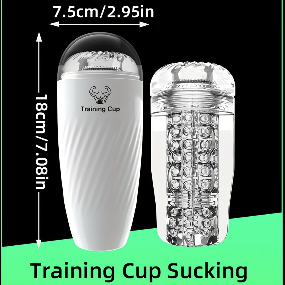Male Masturbation Cup Soft Vagina Sex Toy Transparent Vagina Adult Endurance Training Adult Products Vacuum Pocket Cup Men