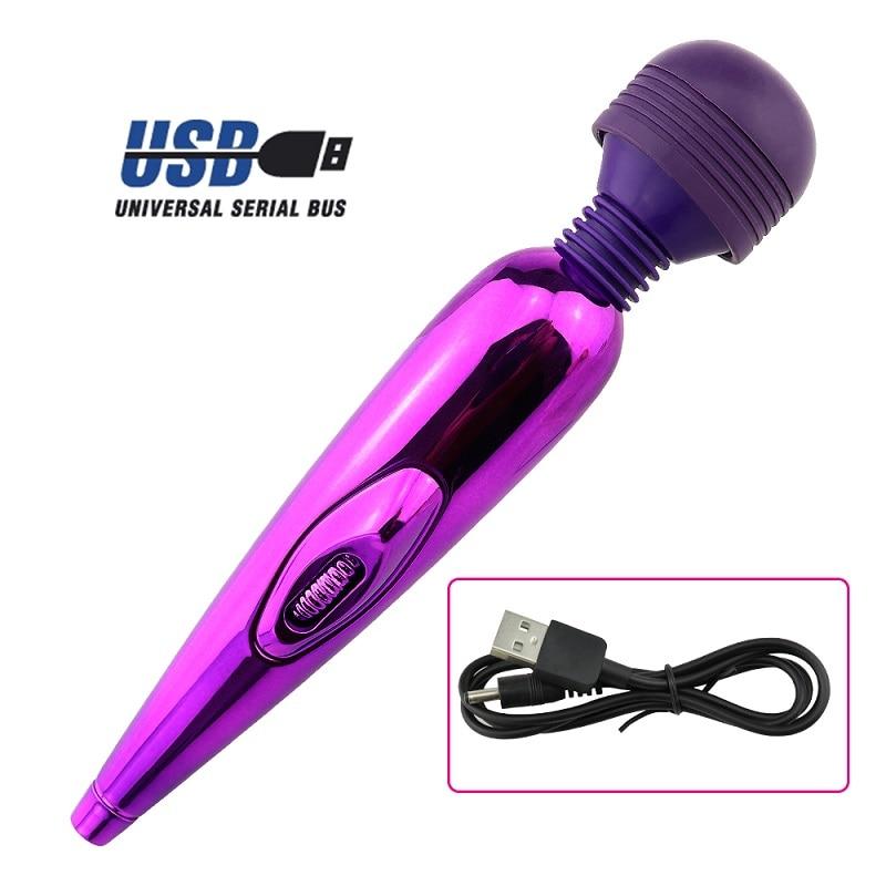 AV Vibrator Rechargeable Magic Wand Clit Massager Vagina Clitoris Stimulator  Female Masturbation Adult Sex Toys for Women