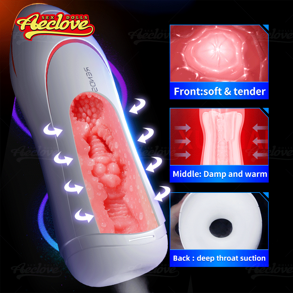 Aeclove อัตโนมัติ Vibrators Masturbation ชายถ้วย Homme Masturbator ดูดพ็อกเก็ตหี TPE ที่สมจริงช่องคลอดเพศของเล่นสำหรับผู้ชาย
