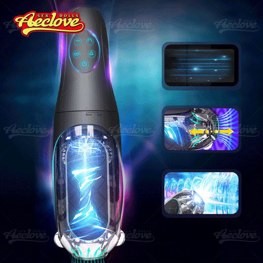 Aeclove อัตโนมัติ Vibrators สำหรับชายที่มีประสิทธิภาพหนีบและดูดพ็อกเก็ตหีชาย Masturbators ของเล่นช่องคลอดที่สมจริงนุ่ม