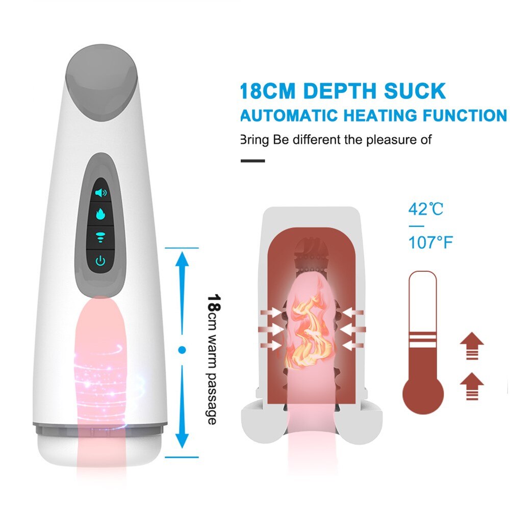 Air ดูดความร้อนชาย Masturbator อัตโนมัติสูญญากาศเซ็กซ์ทอยเร้าอารมณ์ Oral อมควยถ้วย Masturbation หีอุปกรณ์ช่วยตัวเองสำหรับผู้หญิงสำหรับ Man