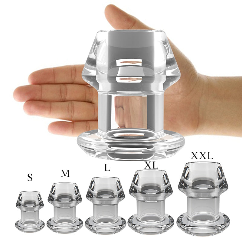Anal Extender Hollow Butt Plug Anal Prostate Massager Sex Toys for Women Men Anus Expanding Anal Dilator Vaginal Stimulator