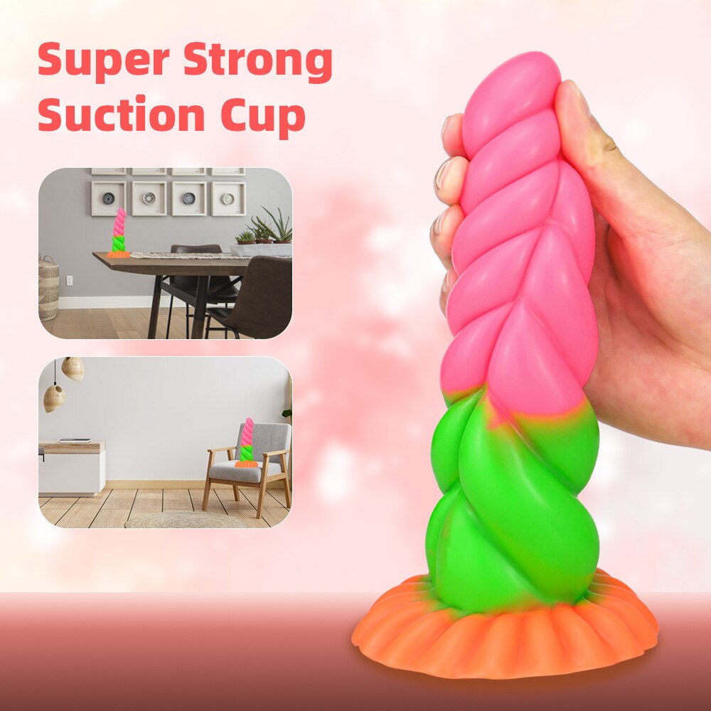 Soft Long Anal Plug Dildo, Large Butt Plug Suction Cup Adult Erotic Sex Toy for Women Men Prostate Massage Big Anus Dilator