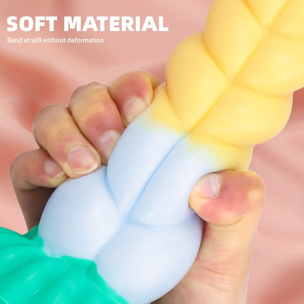 Soft Long Anal Plug Dildo, Large Butt Plug Suction Cup Adult Erotic Sex Toy for Women Men Prostate Massage Big Anus Dilator
