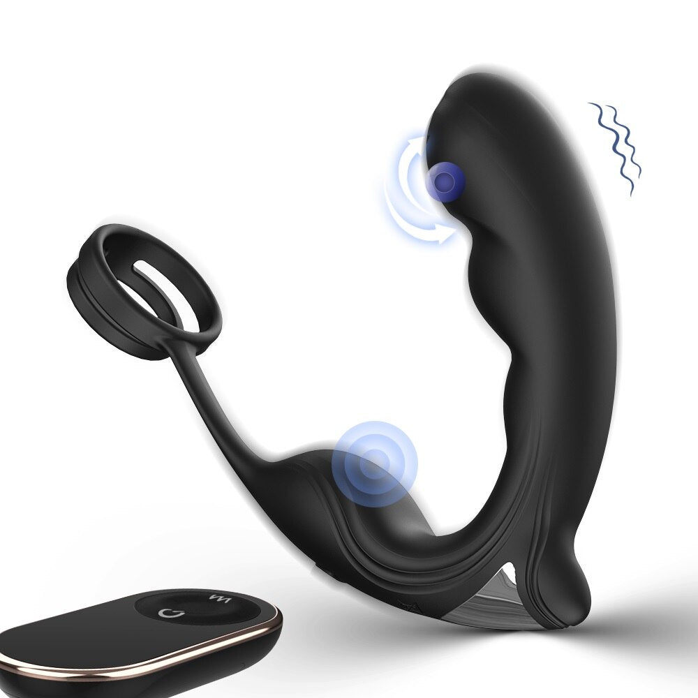 นวดต่อมลูกหมาก Anal Plug Vibrator เพศของเล่นสำหรับชาย Remote Butt Plug Delay Ejaculation Cock แหวนชาย Masturbator ผู้ใหญ่ Sex ของเล่น