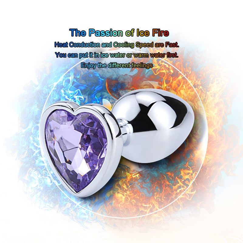 Anal Toys Heart-shaped Metal for Women Adult Sex Products Men Butt Plug Stainles Steel Anal Plugs Sex Vibrators Anal Dildo Toys