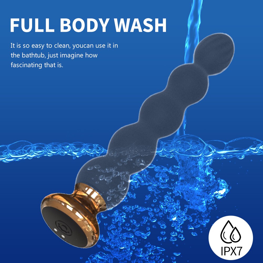 รีโมทคอนโทรลไร้สายเครื่องสั่นทวารสำหรับผู้หญิง, เม็ดบีดนวดทวาร, ปลั๊กบั้นท้ายสำหรับนวดต่อมลูกหมาก, ของเล่นกระตุ้นอารมณ์สำหรับชายหญิงและคู่รัก