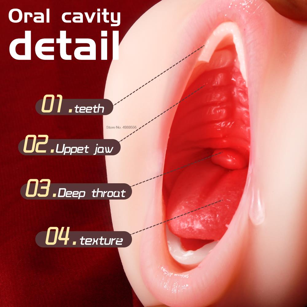 ช่องคลอด Anal อมควยของเล่นสำหรับผู้ใหญ่หีคู่มือเพศเร้าอารมณ์เครื่องที่สมจริงช่องปากด้วยลิ้นชายอวัยวะเพศชาย Masturbators