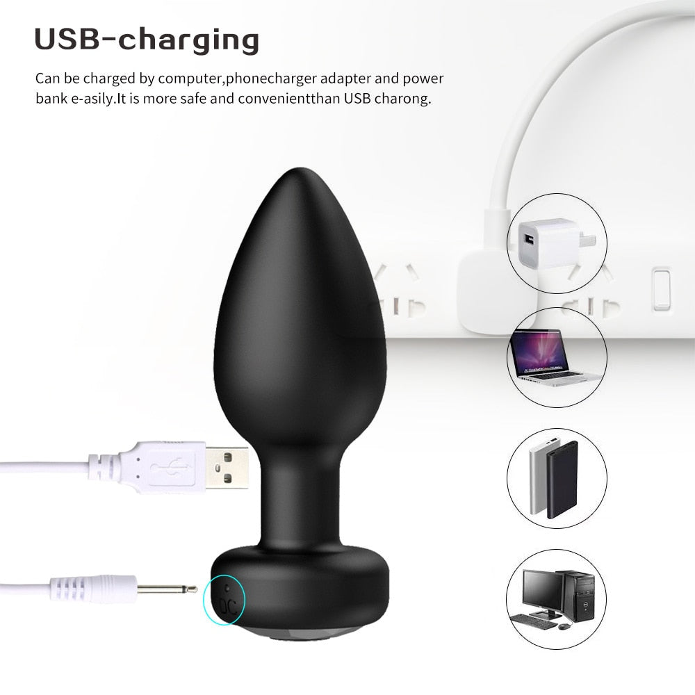 Butt Plug Anal Plug Vibrators Unisex Sex Stopper Wireless Anal Vibrator for Men Women Anal Trainer Sex Toys for Adults 18 Couple