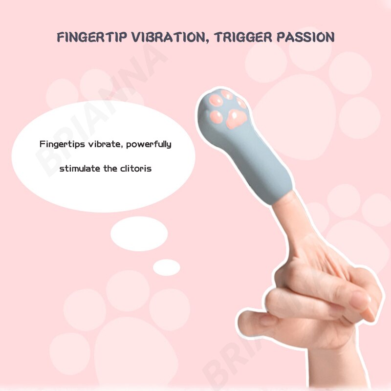 Cat Claw ปลายนิ้ว Vibrator ซิลิโคนแบบพกพาการ์ตูนเตียง Vibrator G Spot Clitoris Stimulator เซ็กซ์ของเล่นสำหรับผู้หญิง