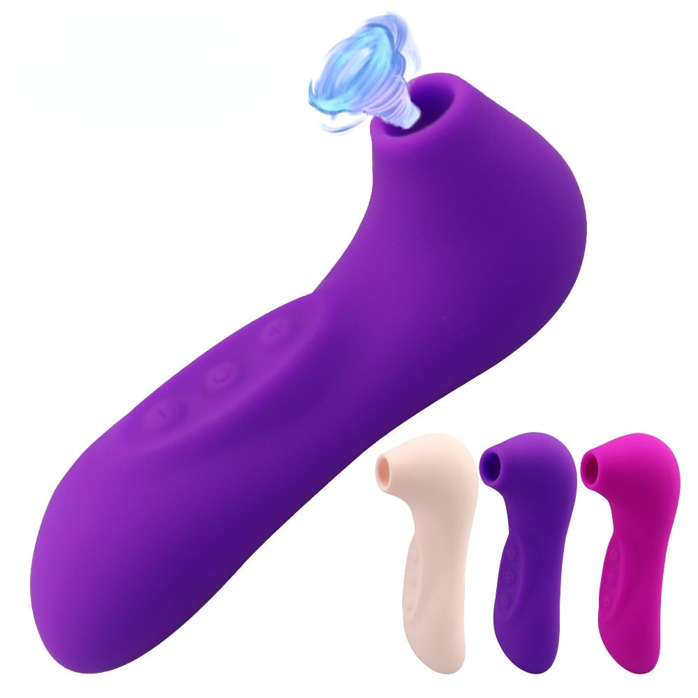 Clit Sucker Vibrator Blowjob Tongue Licking G Spot Massage Clitoris Stimulator Nipple Sucking Erotic Sex Toys for Women Sexo