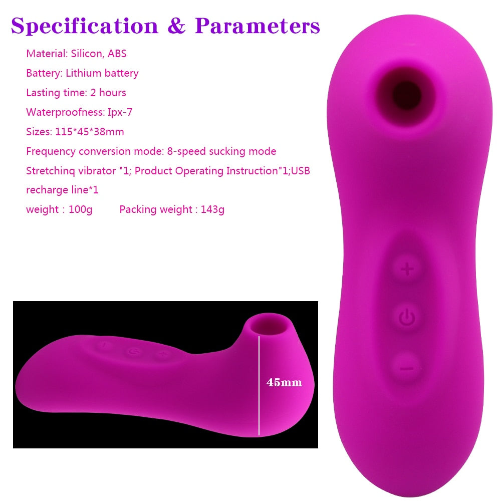 Clit Sucker Vibrator Blowjob Tongue Licking G Spot Massage Clitoris Stimulator Nipple Sucking Erotic Sex Toys for Women Sexo