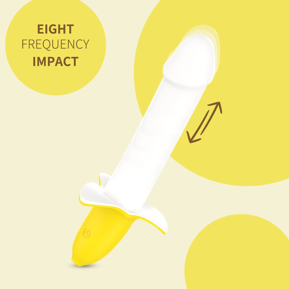 กล้วยรูป Clitoral Vibrator G-Spot กระตุ้นช่องคลอดซิลิโคน Dildo หญิง Masturbator น่ารักของเล่นสำหรับผู้ใหญ่เพศผู้หญิง