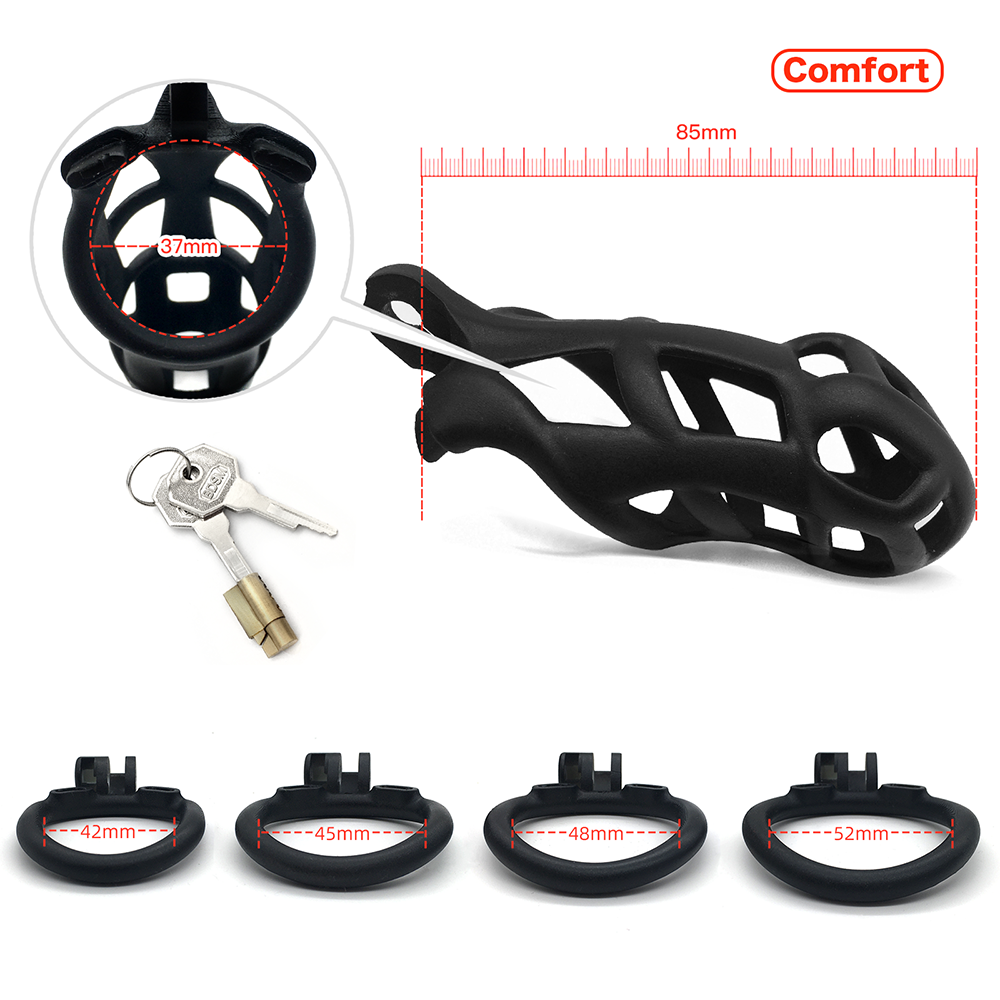 Cobra Male Chastity Device Kit Cock Cage Cock Ring BDSM Adult Games Sex Toys for Men Penis Ring Resin Sleeve PenisTrainer Cage