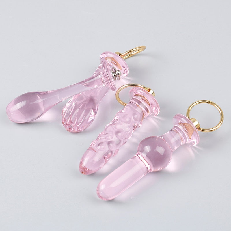 Crystal Glass Butt Plug Anal Sex Toys Anal Plug Glass Dildo Prostata Massager Anal Beads Butt Plug Sex Toys Women Men Gay