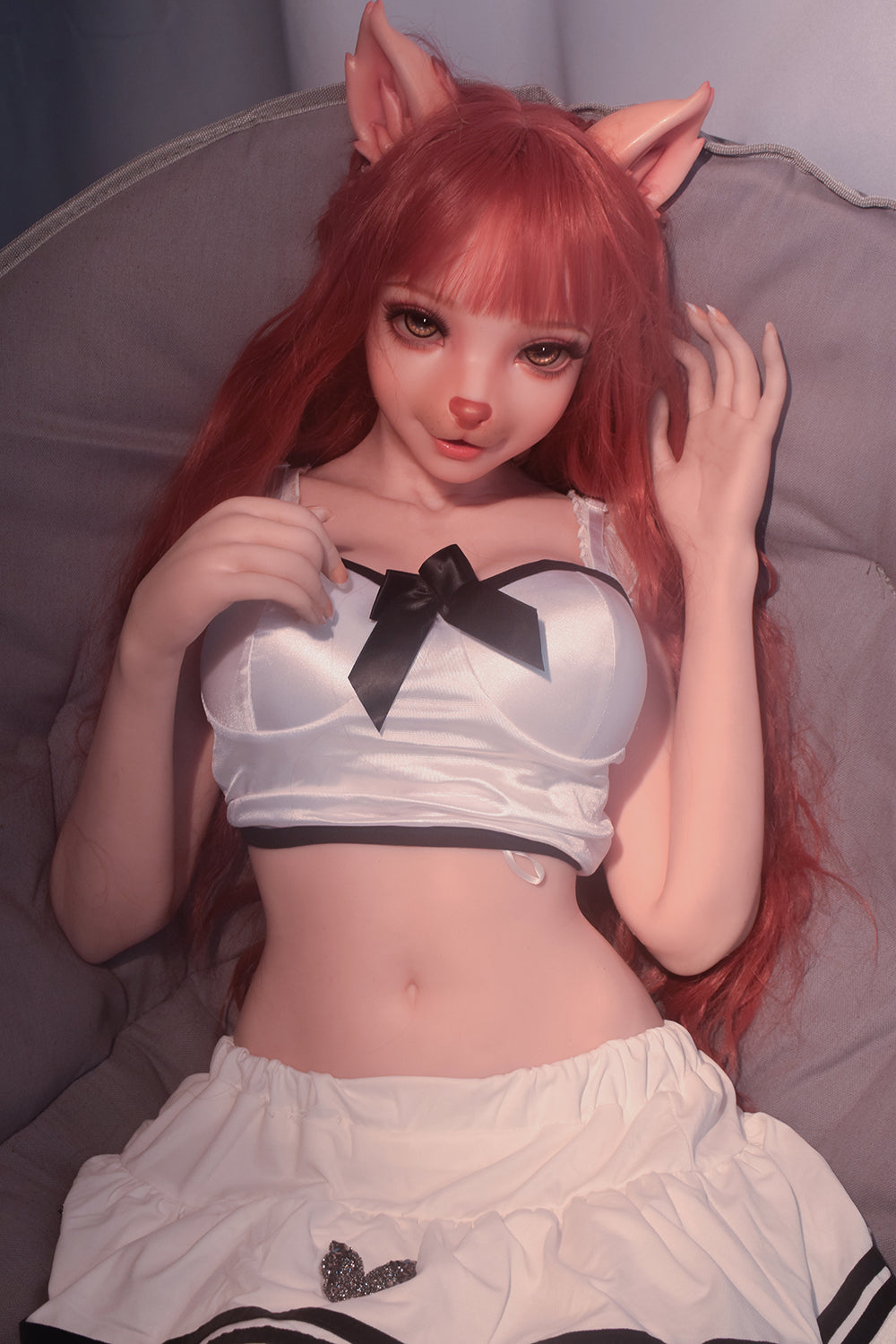 Neko ตุ๊กตายางแมวซิลิโคนทั้งตัวสำหรับผู้ใหญ่ขนาด 150 ซม. รุ่น Hentai หน้าอกเล็ก NO.1116