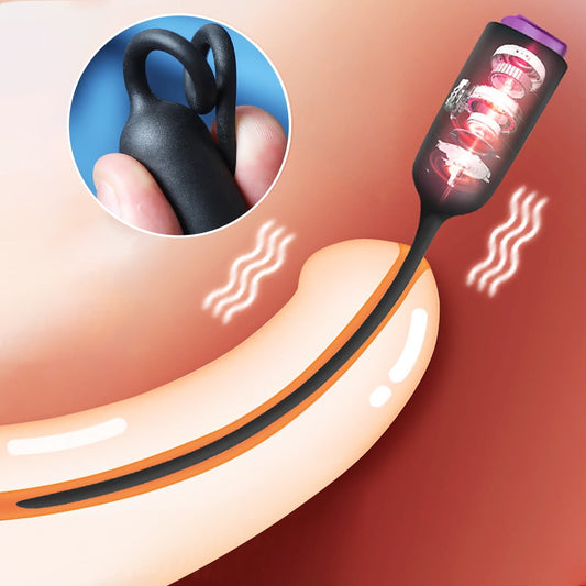 ความถี่เดียว Dilators Urethral อวัยวะเพศชายสั่นใส่ Horse Eye Stick Dilator Masturbation ชายเพศของเล่นสำหรับผู้ชาย