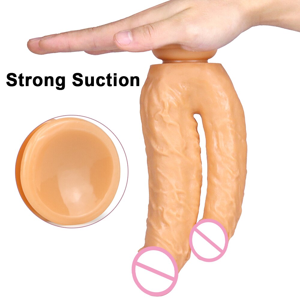 ดูดถ้วยคู่ Dildo Femme Sexshop Buttplug เลสเบี้ยน Jouet Sexuel สำหรับผู้ใหญ่ Sextoy อวัยวะเพศชายเกย์พระเจ้า Gode เร้าอารมณ์ Dick Anal Consolador