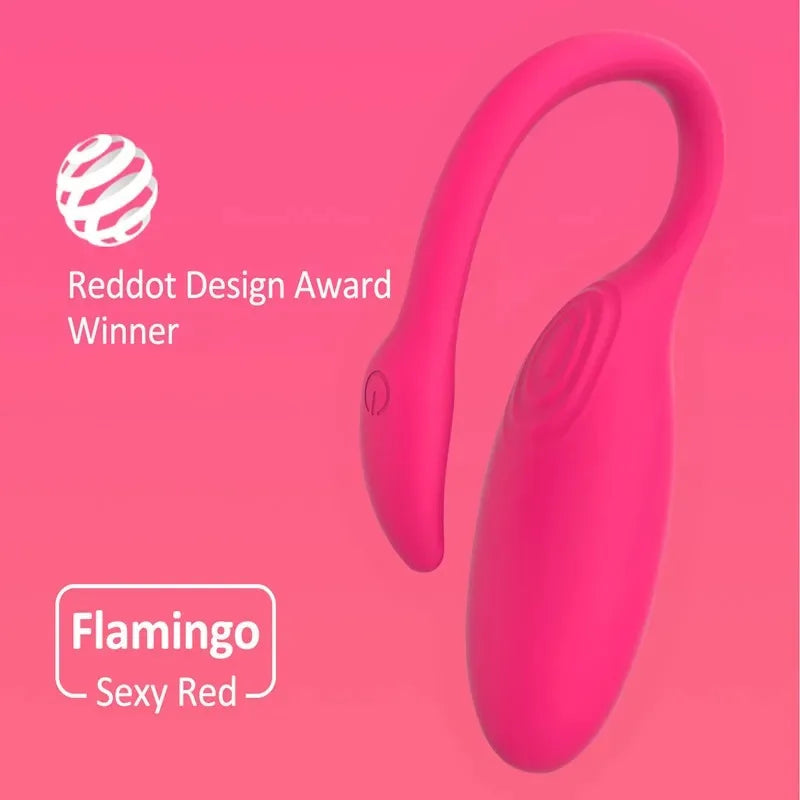 Flamingo APP บลูทูธเครื่องกระตุ้นคลิตอริสสำหรับผู้หญิงของเล่นทางเพศสำหรับนวดช่องคลอดแบบสั่นลูกบอลวิเศษเครื่องกระตุ้นแบบสั่น