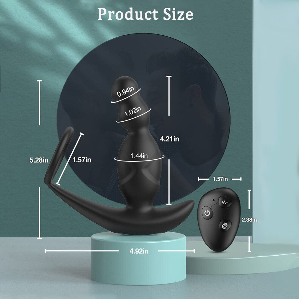 Gelugee App Anal Plug Vibrator เซ็กซ์ทอยสำหรับชาย Prostate Massager 360องศากระตุ้นชาย Buttplug ด้วยแหวน Cock